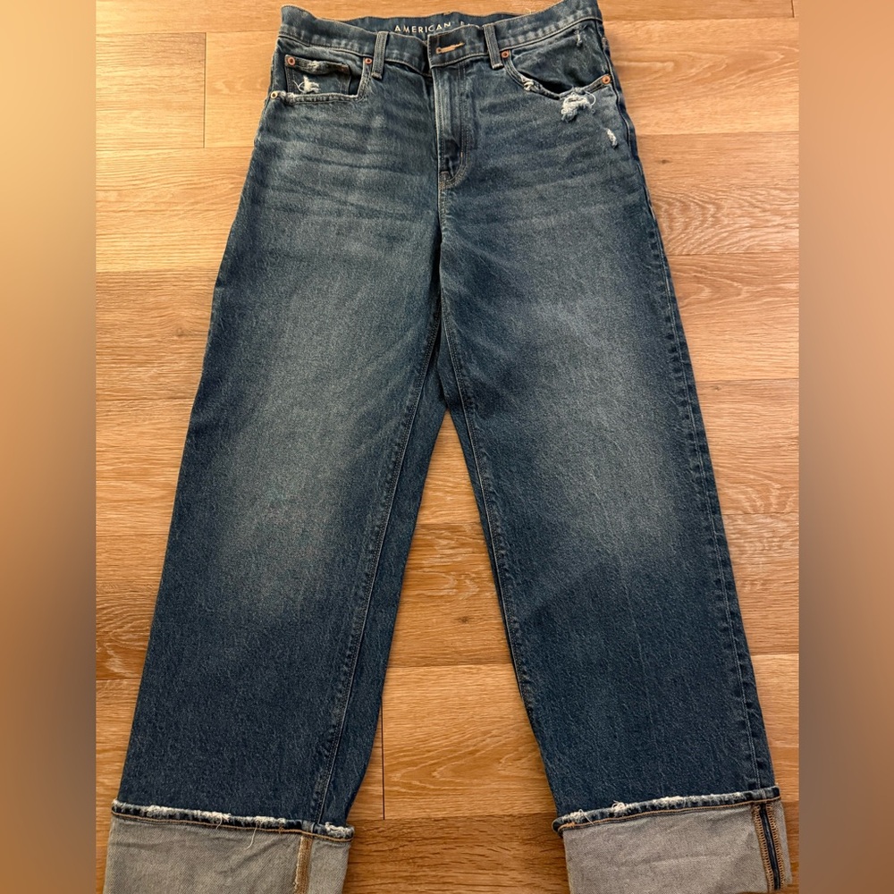 American Eagle Outfitters Dark Blue Stovepipe Jeans